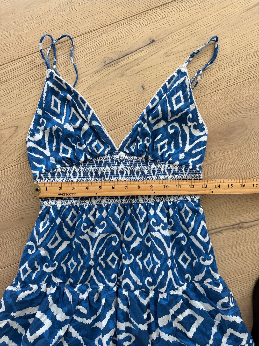 Caroline Constas Tiered Maxi Dress Women's Size Small Smocked Tribal Print - Picture 6 of 11